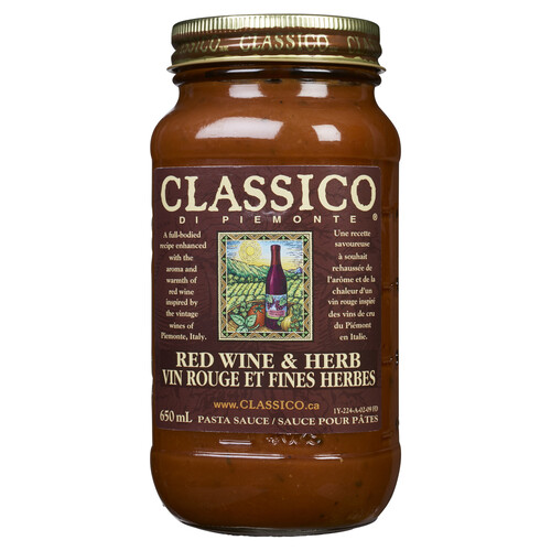 Classico Pasta Sauce Red Wine & Herb 650 ml