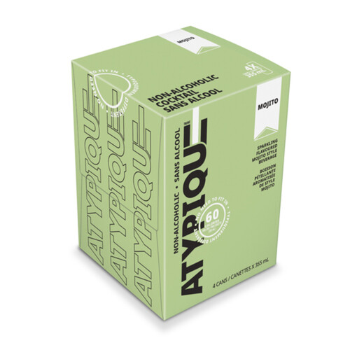 Atypique Non-Alcoholic Cocktail Mojito 4 x 355 ml