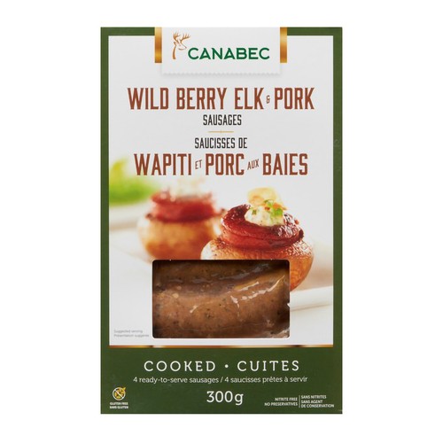 Gibiers Canabec Sausages Elk & Field Berries 300 g