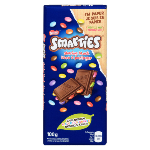 Nestle Milk Chocolate Bar With Mini Smarties 100 g