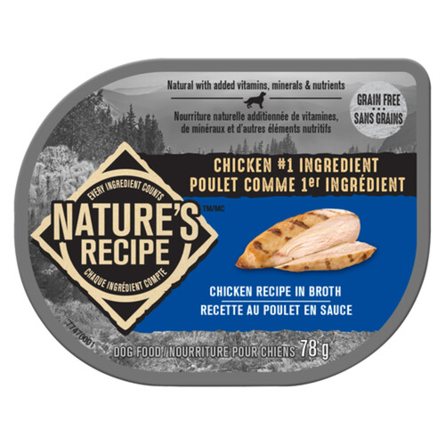 Nature's Recipe Wet Dog Food Chicken In Broth 78 g