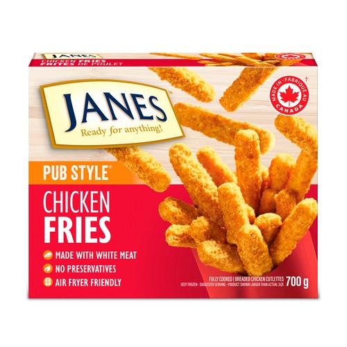 Janes Fully Cooked Pub Style Frozen Chicken Fries 700 g