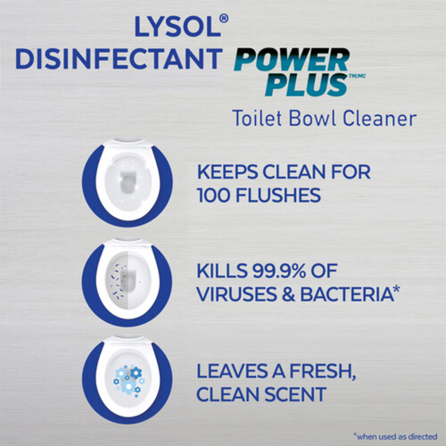 Lysol Powerplus Toilet Bowl Cleaner Pro-Shield Technology Ocean Fresh 940 ml