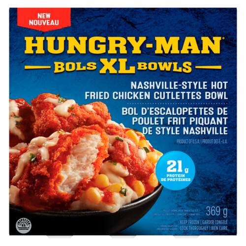 Hungry Man Frozen Dinner XL Bowl Nashville Style Hot Chicken 369 g