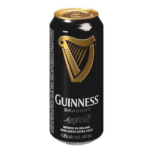 Guinness Beer 4.2% Alcohol Draught Stout 4 x 440 ml (cans)