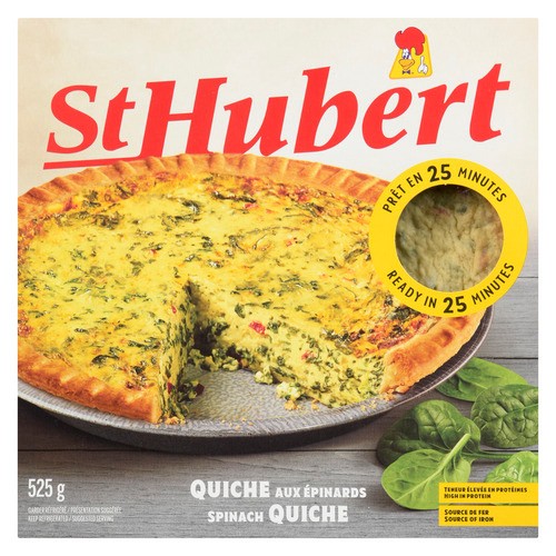 St-Hubert Frozen Quiche Spinach 525 g