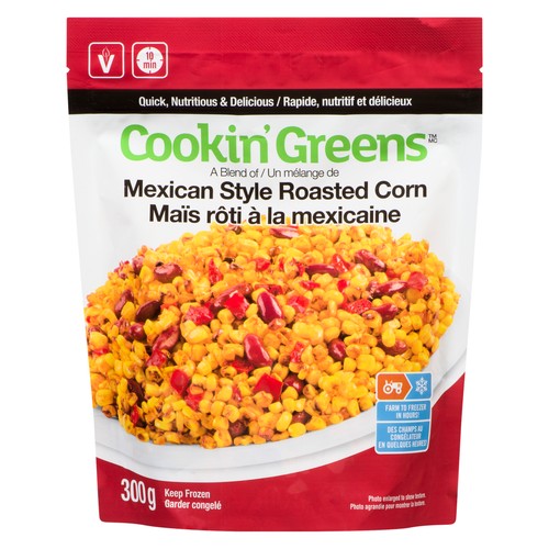 Cookin' Greens Mexican Style Roasted Corn Frozen Vegetables 300 g
