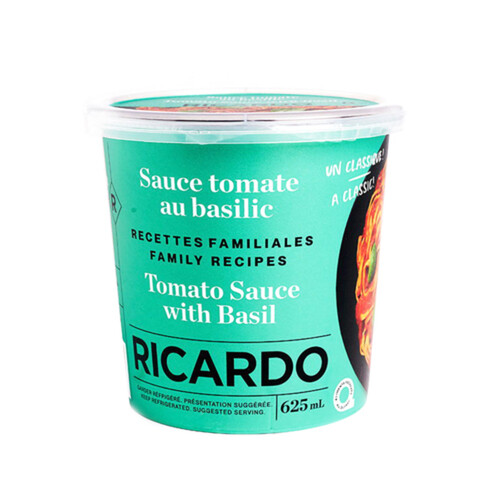 RICARDO Sauce Tomato And Basil 625 ml