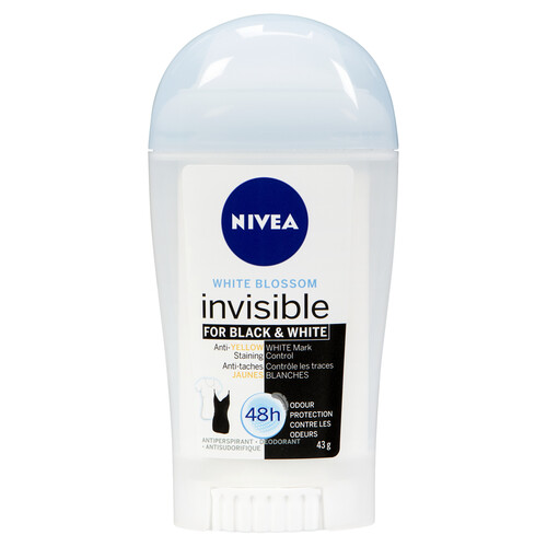 Nivea Invisible Black & White Antiperspirant Stick White Blossom 43 g