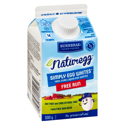 Burnbrae Farms Naturegg Simply Egg Whites Free Run 500 g