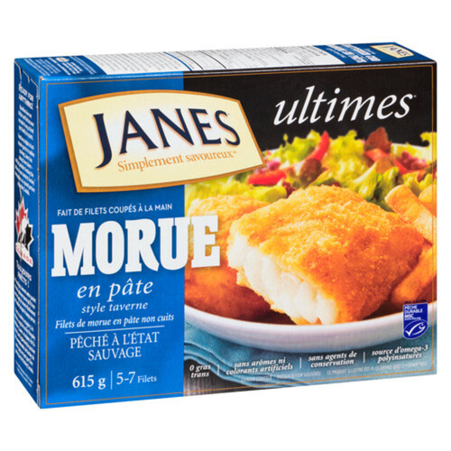 Janess Frozen Tavern Battered Cod Fillets 615 g