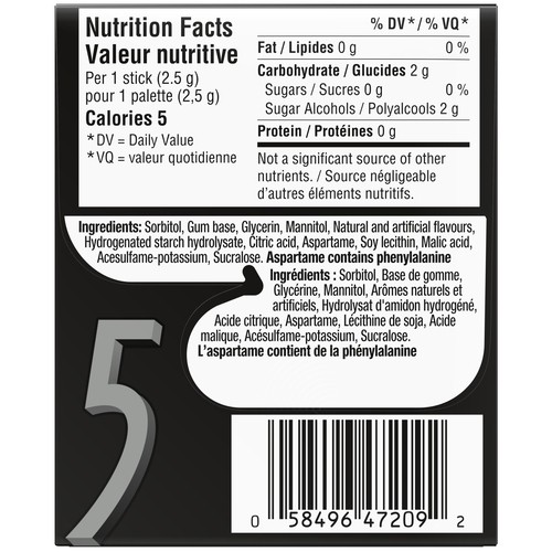 5 Sugar-Free Gum Sour Sweet Berry Evolution 15 Count