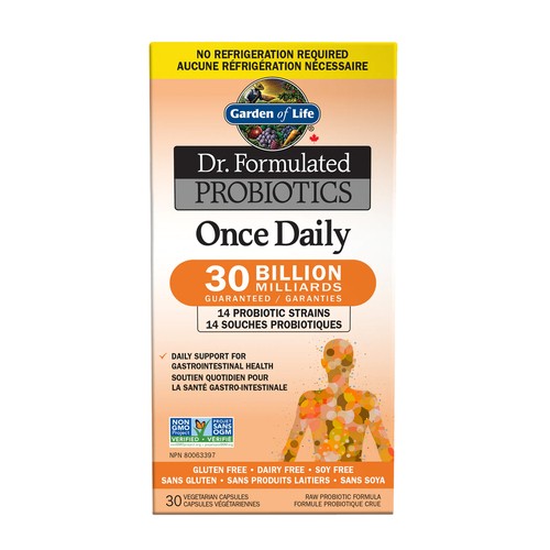 Garden Of Life Gluten-Free Probiotics Once Daily Vegetarian Capsules 30 Count
