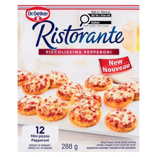 Dr. Oetker Ristorante Frozen Mini Pizza Piccolissima Pepperoni 12 x 24 g