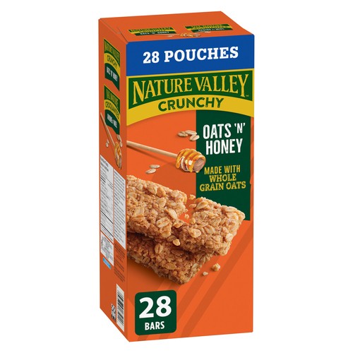 Nature Valley Granola Bars Crunchy Oats 'n Honey 28 Count 56 Bars 1.28 kg