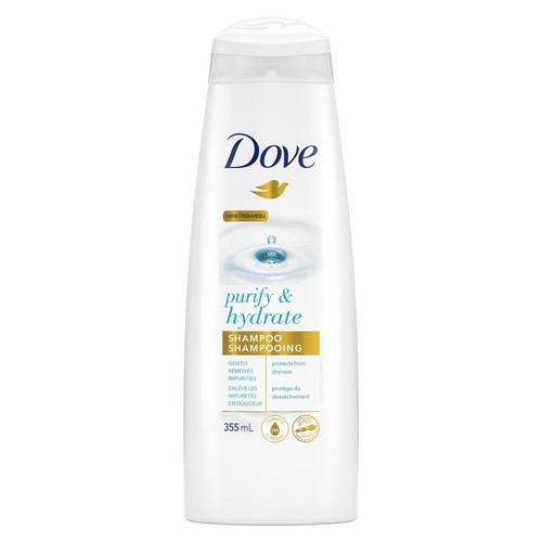 Dove Purify & Hydrate Shampoo Moisturizes With Bio-Nourish Complex 355 ml