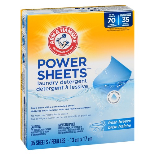 Arm & Hammer Power Sheets Laundry Detergent Fresh Breeze 35 Sheets