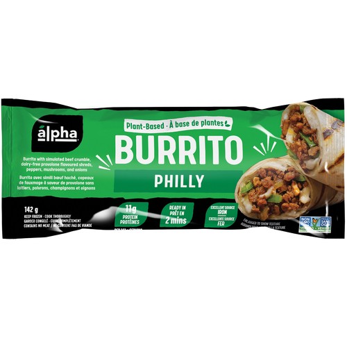 Alpha Foods Philly Burrito 142 g (frozen)
