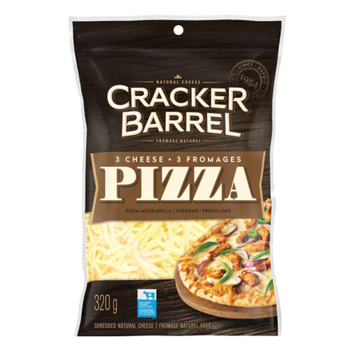 Cracker Barrel Shredded Cheese 3 Cheese Pizza 320 g