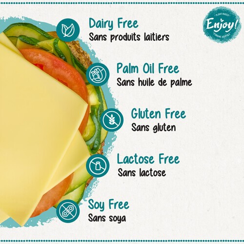 Enjoy Plant Based Sliced Cheese Havarti 10 Slices 200 g