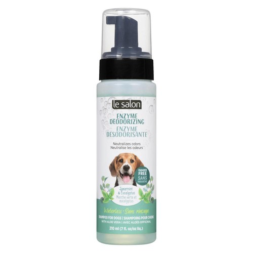 Le Salon Enzyme Deodorizing Shampoo for Dogs Spearmint & Eucalyptus Waterless 210 ml