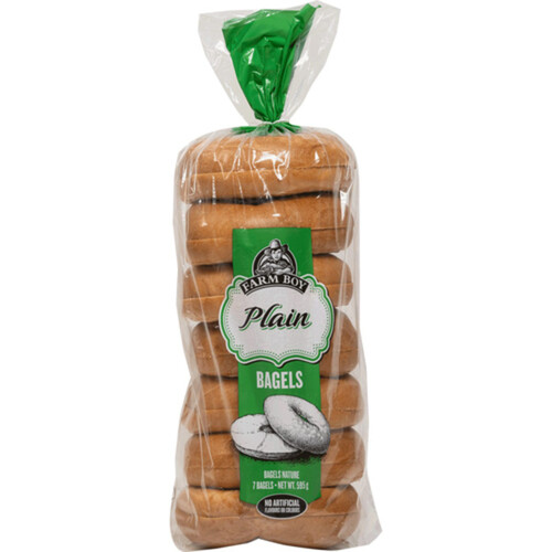 Farm Boy Bagels Plain 595 g (frozen)