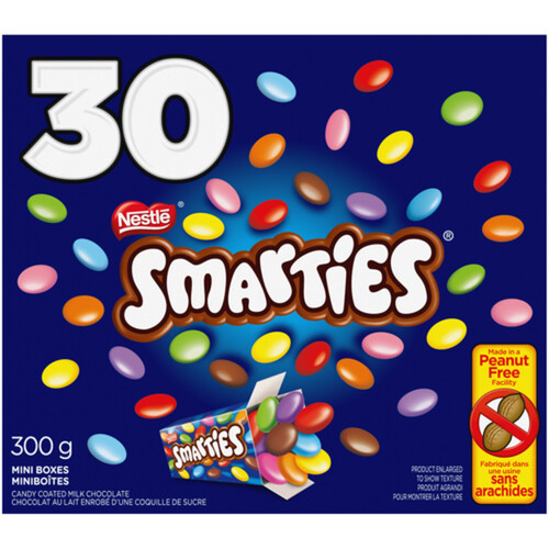Nestle Smarties Chocolate Bars Mini 30 Count 300 g