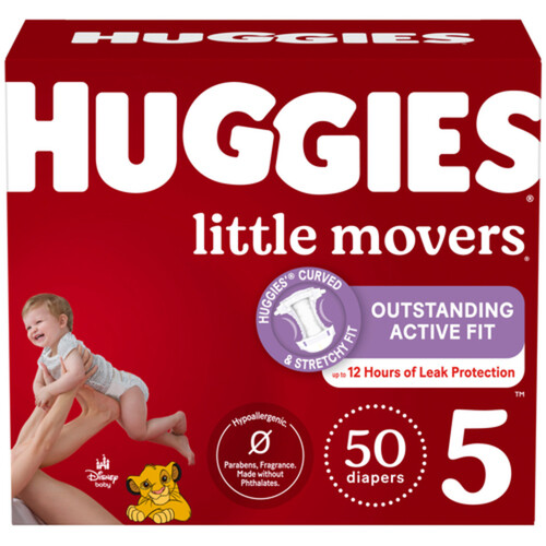 Huggies Little Movers Diapers Size 5 50 Count