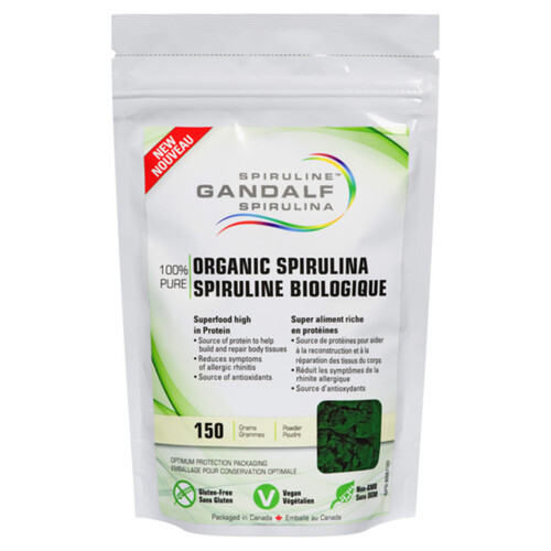 Gandalf Spirulina Organic 100% Pure Spirulina Powder 150 g