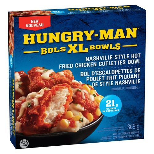 Hungry Man Frozen Dinner XL Bowl Nashville Style Hot Chicken 369 g