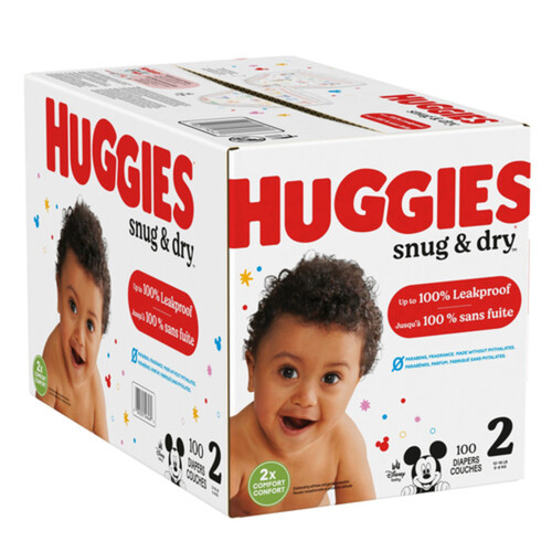 Huggies Diapers Snug & Dry Size 2 100 Count