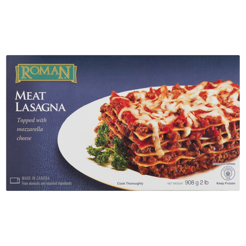 Roman Frozen Lasagna With Meat Sauce 908 g