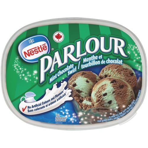 Nestlé Parlour Frozen Dessert Mint Chocolate Swirl 1.5 L