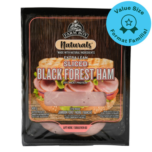 Farm Boy Naturals Sliced Black Forest Ham 400 g