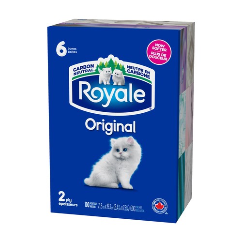 Royale Original Facial Tissue 2 Ply 6 Boxes x 100 Sheets