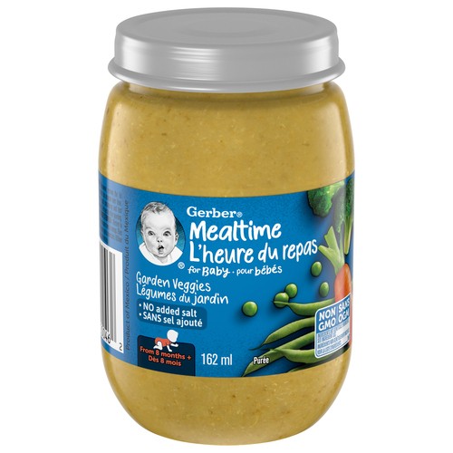 Gerber Mealtime Baby Food Jar Garden Veggies 162 ml