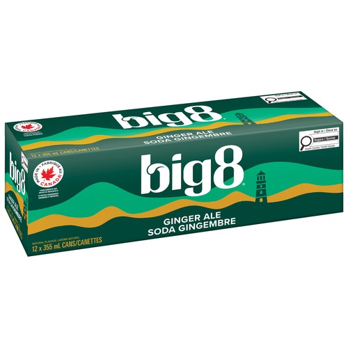Big8 Soda Ginger Ale 12 x 355 ml (cans)