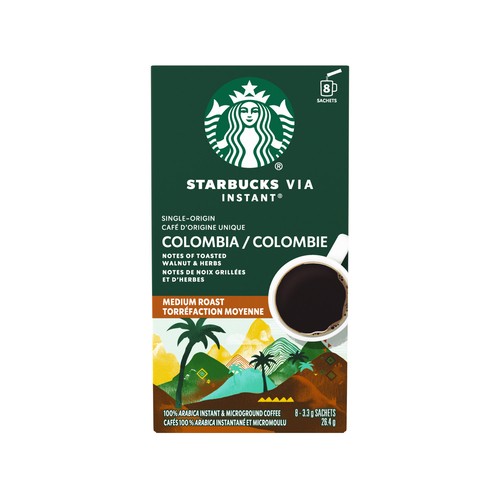 Starbucks Via Instant Colombia Medium Roast Coffee Packets 26.4 g