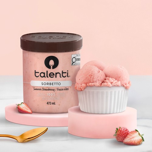 Talenti Dairy-Free Sorbetto Summer Strawberry 473 ml