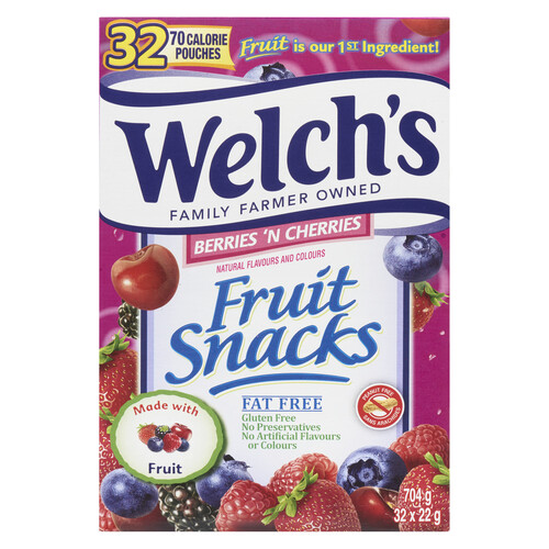 Welch's Gluten-Free Fruit Snacks Berries 'N Cherries 704 g