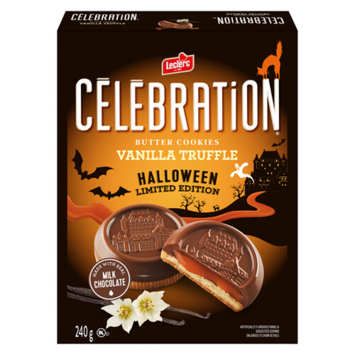 Leclerc Celebration Halloween Butter Cookies Vanilla Truffle 240 g