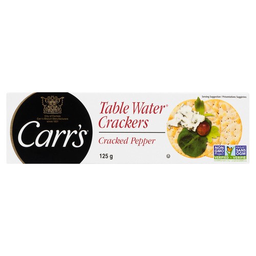 Carr's Table Water Crackers Cracked Pepper 125 g