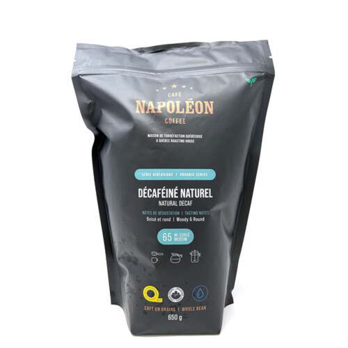 Napoléon Organic Whole Bean Coffee Natural Decaf 650 g