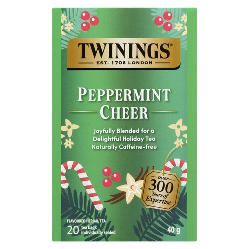Twinings Flavoured Herbal Tea Peppermint Cheer 20 Tea Bags 