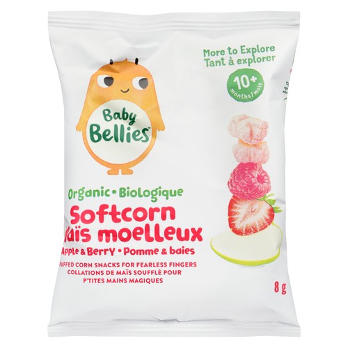 Baby Bellies Organic Soft Corn Chips Apple & Berry  8 g
