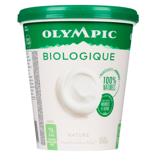 Olympic Organic Yogurt Plain 2% 650 g