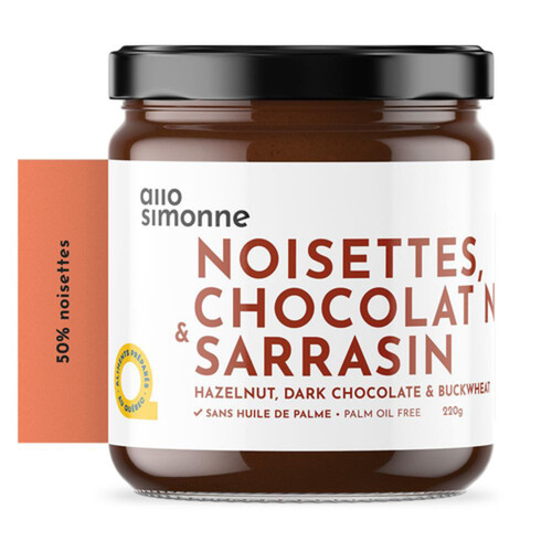 Allo Simonne Spread Hazelnut Dark Chocolate Buckwheat 220 g