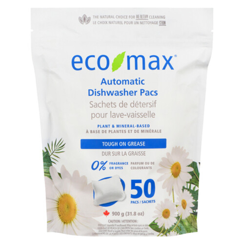 Eco-Max Automatic Dishwasher Pacs 50 EA