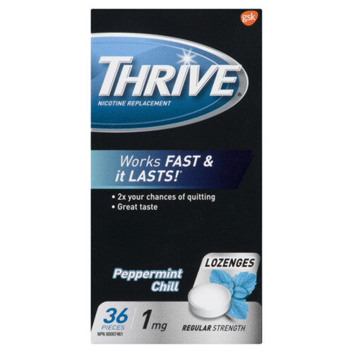 Thrive 1 mg Nicotine Replacement Lozenges Peppermint Chill 36 EA