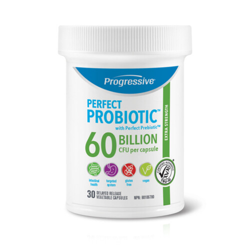 Progressive Vegan Probiotic Perfect 60 Billion 30 Vegetable Capsules